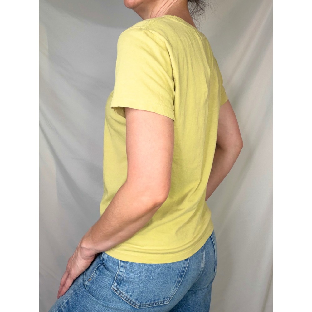 Jungmaven Hemp Organic Cotton Blend Crew Neck T-Shirt Lime Green Yellow XS Tee - Picture 3 of 11